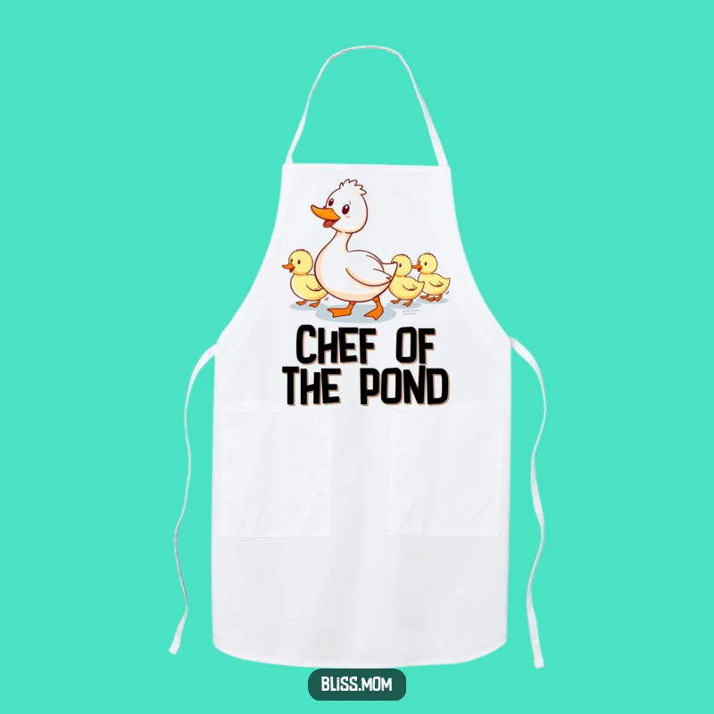 Funny Mama Duck Apron: Waddling Ducklings Follow - Kitchen Mom Gift