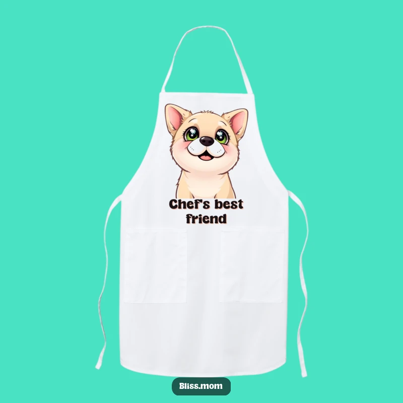 Funny Dog Chef Apron: Content Pup's Sparkling Kitchen Joy