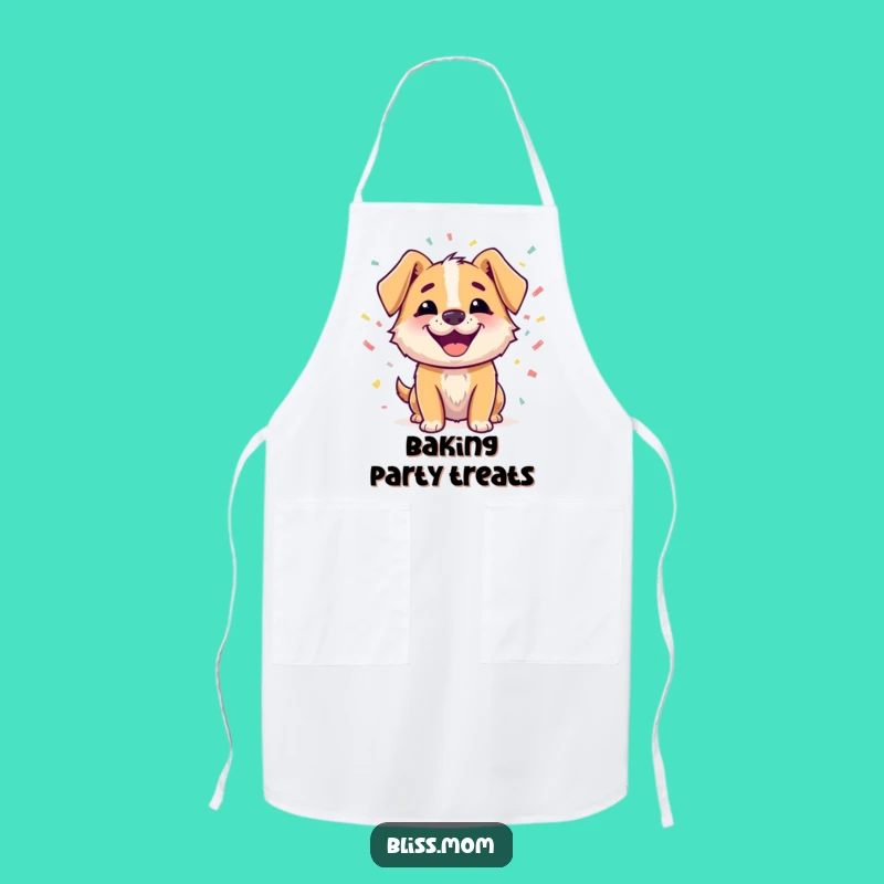 Funny Dog Confetti Apron - Party Chef Wear, Hilarious Gift