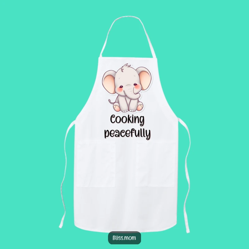 Funny Elephant Peace Apron - Serene Chef's Gift