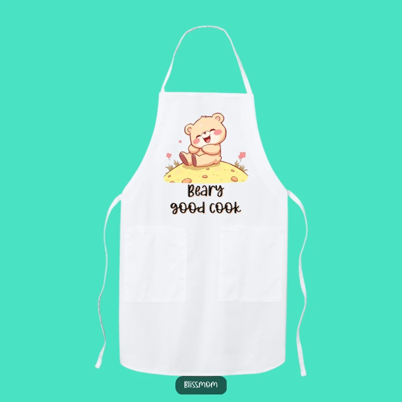 Funny Kawaii Bear Cub Rolling Apron: Cute Kitchen Cub Gift