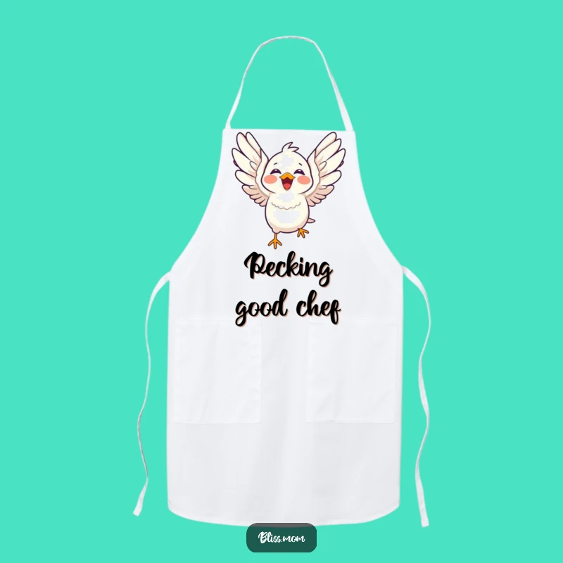Funny Kawaii Bird Kitchen Apron - Joyful Avian Baker Gift