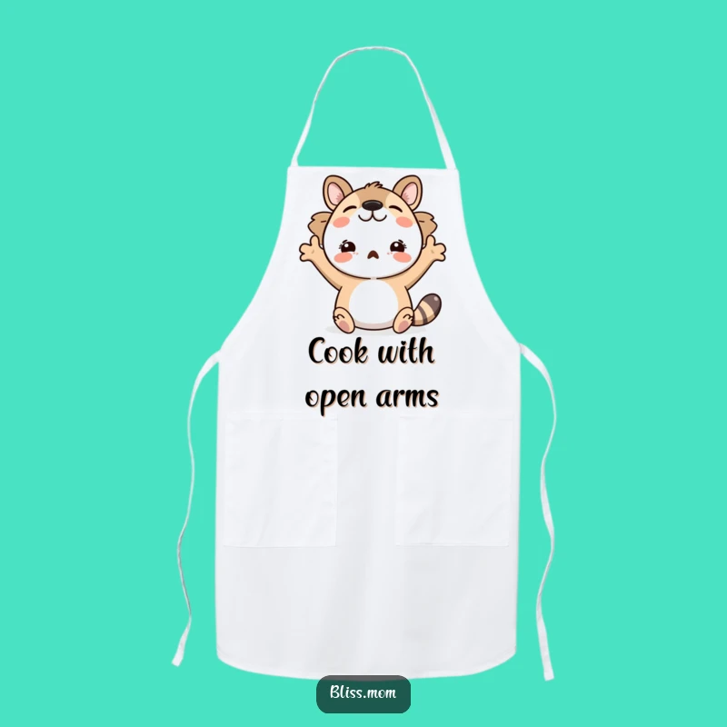 Funny Open Arms Animal Apron: Cook with a Joyful Welcome