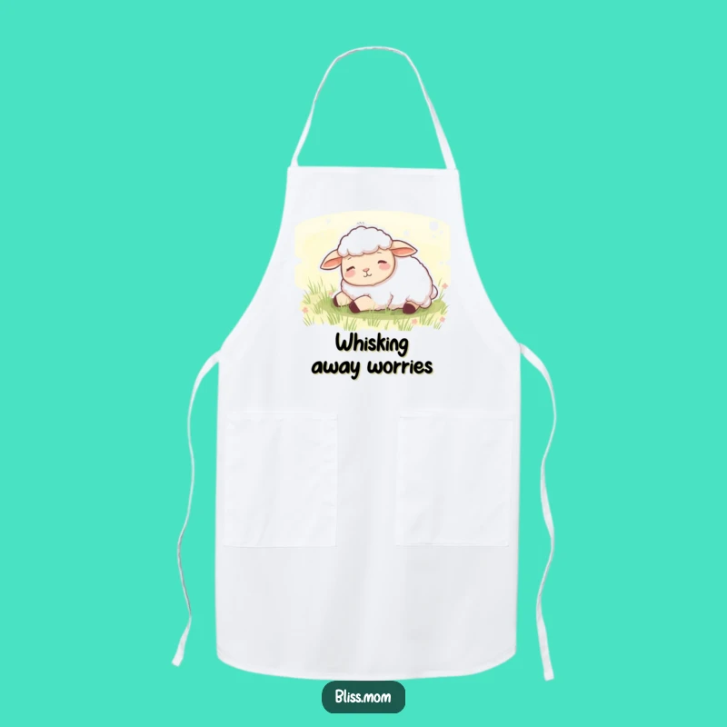 Funny Sheep Meadow Kitchen Apron - Peaceful Chef's Wear Gift