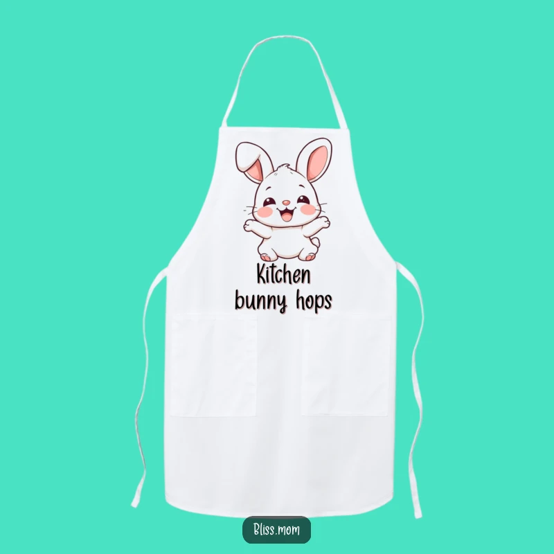 Funny Kawaii Bunny Baking Apron - Joyful Rabbit Kitchen Gift