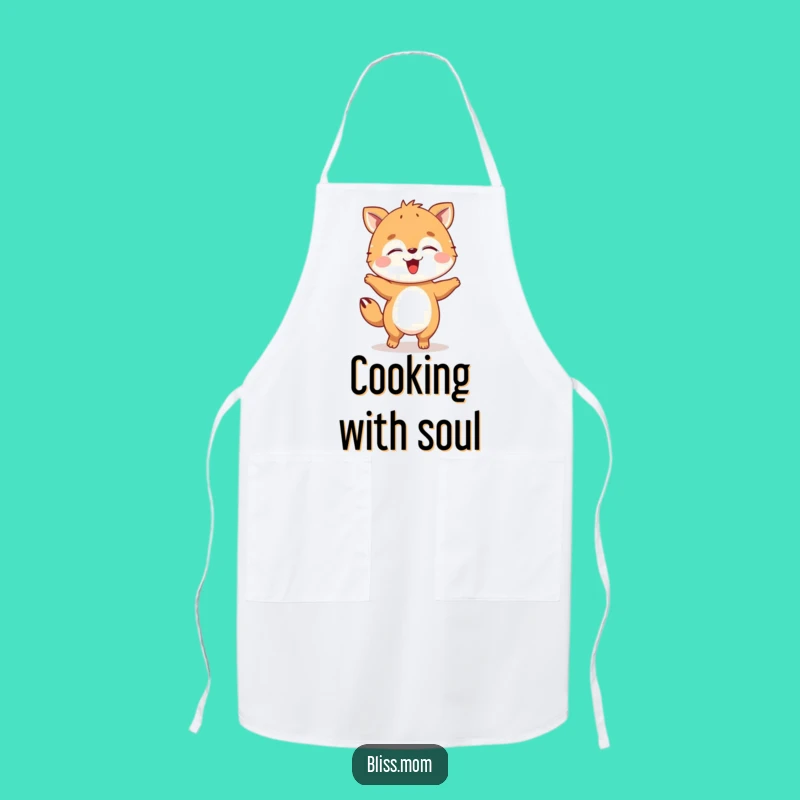 Whimsical Funny Dancing Animal Apron, Cook with Happy Moves
