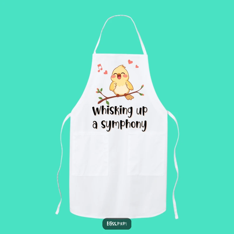 Funny Bird Apron - Kitchen Concert, Whimsical Funny Gift for Home Cooks