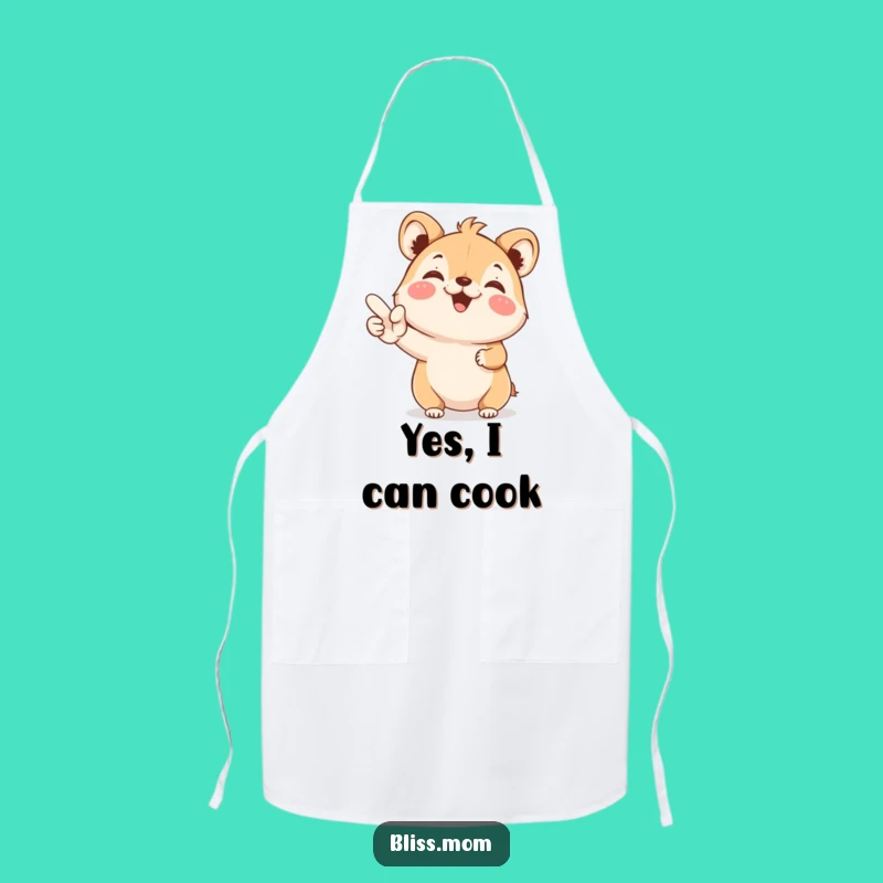 Funny Kitchen Apron: YES Animal Joy, Cook with Enthusiasm