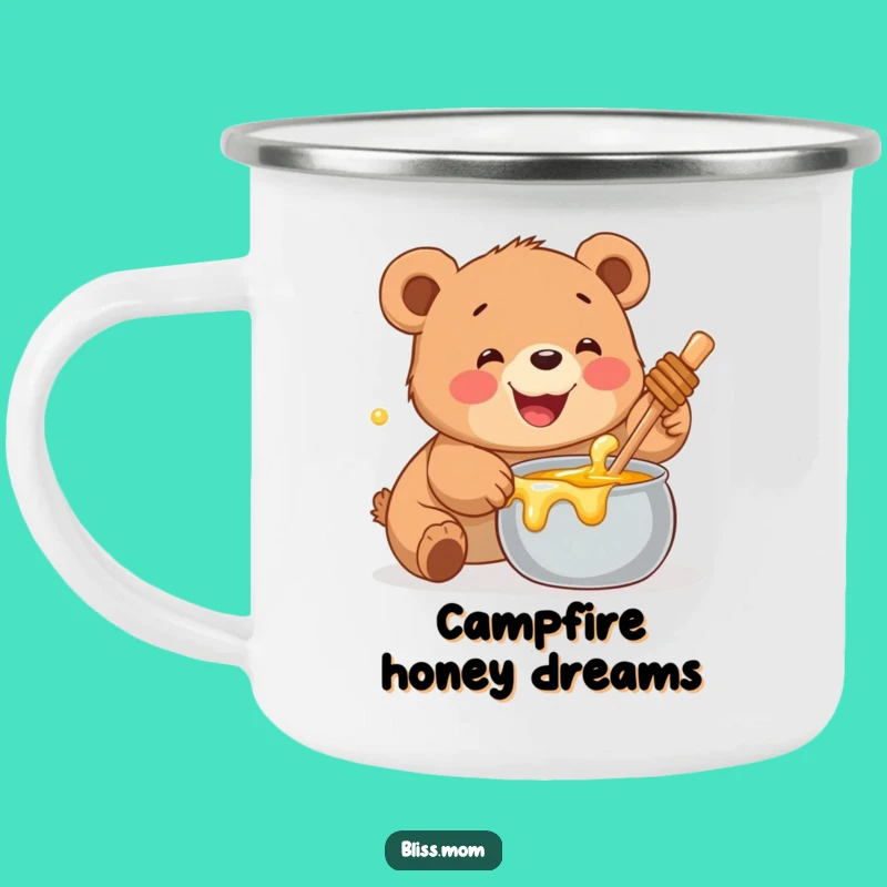 Funny Bear Cub Camping Mug - Honey Hunter, Rugged Funny Gift for Outdoors