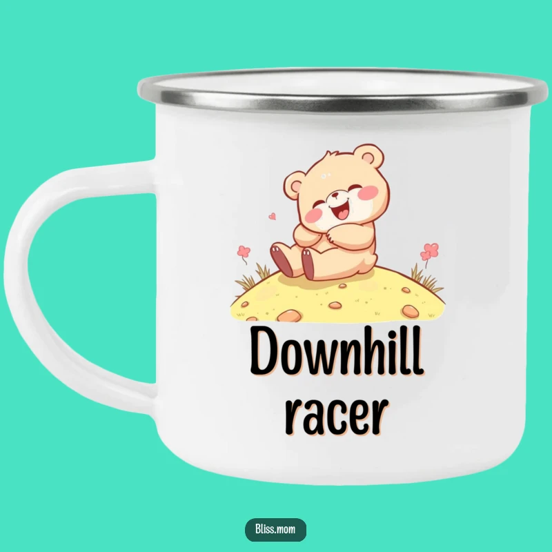 Funny Kawaii Bear Cub Rolling Camping Mug: Adventure Cub Gift