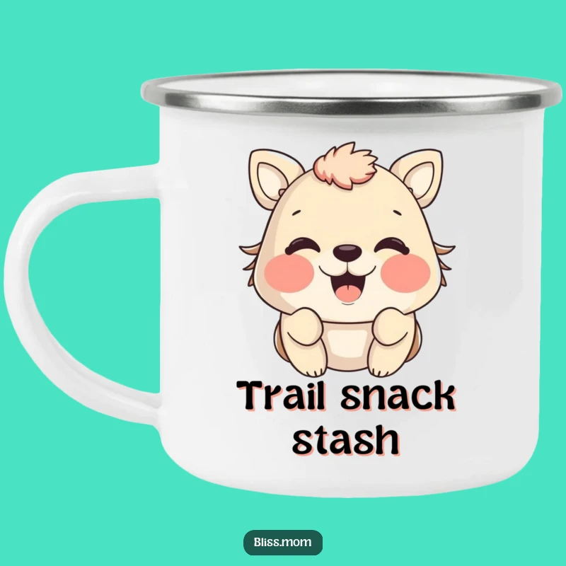 Durable Funny Puffed Cheeks Animal Camping Mug, for Happy Campers