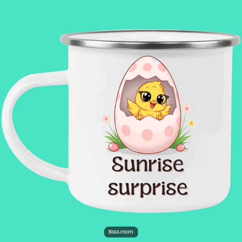 Funny Chick Mom Easter Camping Mug - Adventure & Spring Cheer!