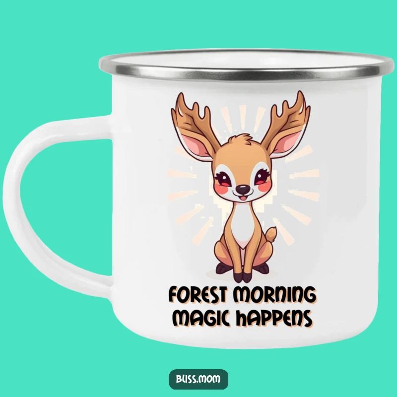 Funny Deer Mom Camping Mug: Radiant Outside, Cozy Inside, Great Funny Gift