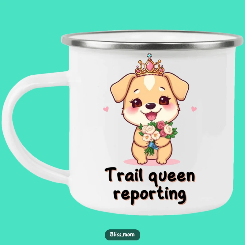 Funny Dog Mom Tiara Camping Mug - Royal Adventures