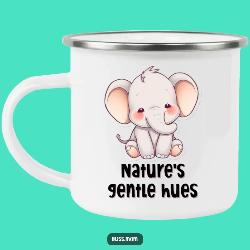 Funny Elephant Peace Camping Mug - Serene Gentle Giant Cup