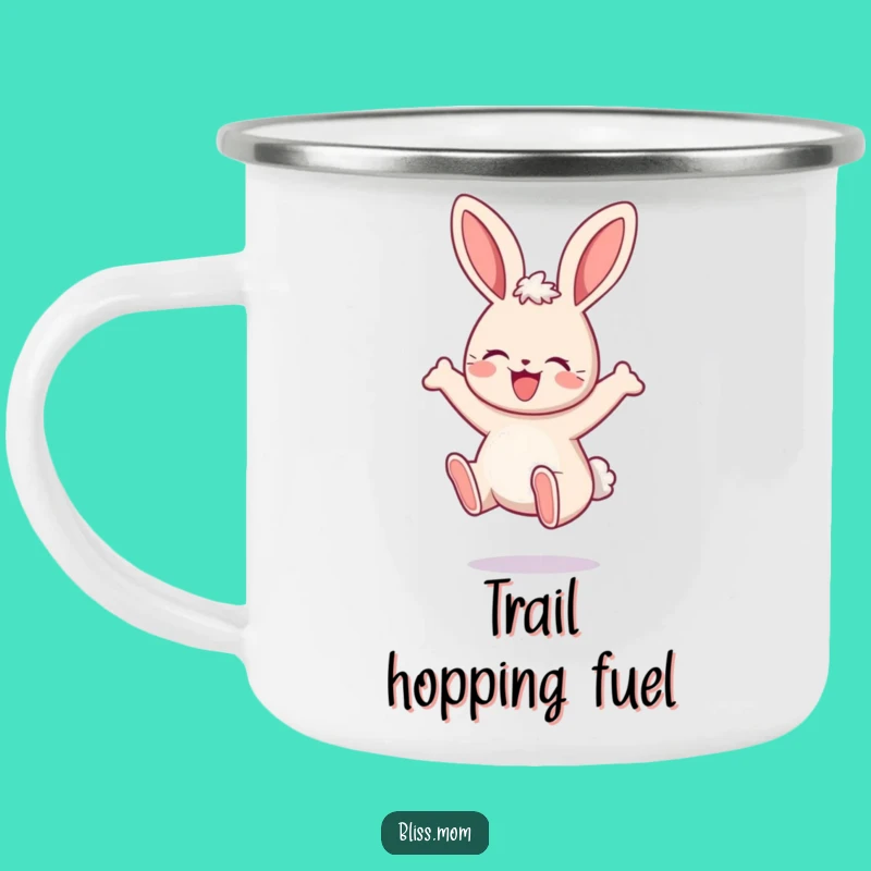 Funny Kawaii Mama Bunny Camping Mug - Trail Mix & Delight!