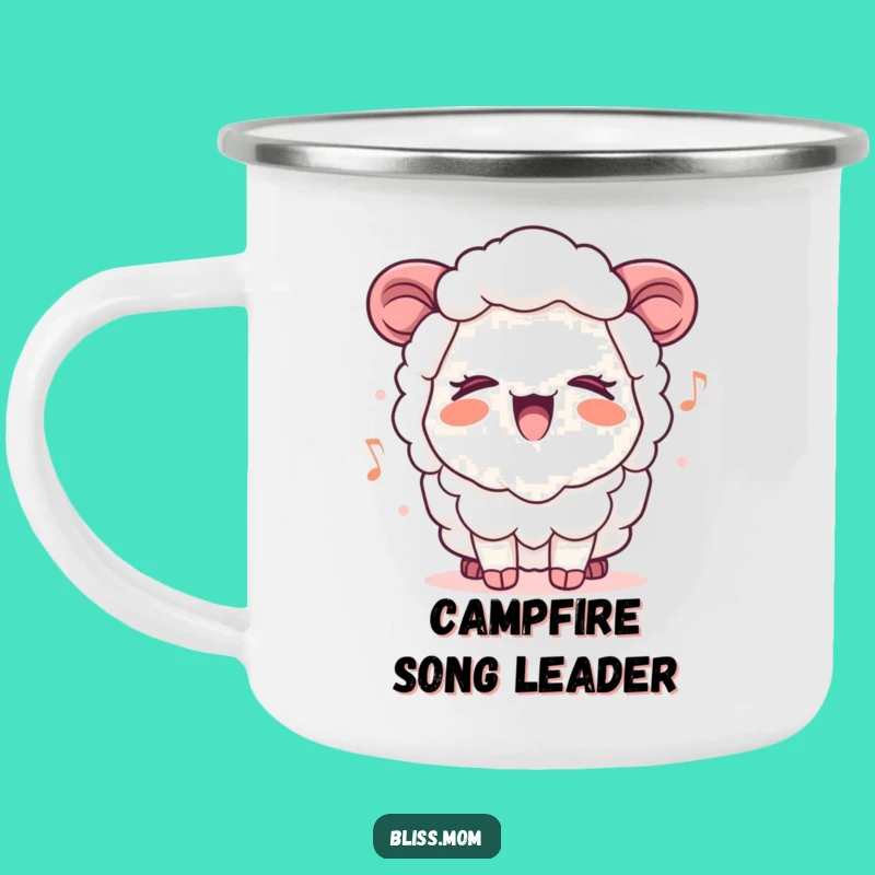 Funny Kawaii Sheep Mom Camping Mug: Outdoor Melody, Perfect Adventure Gift