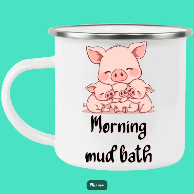 Funny Mama Pig Camping Mug - Oink Outdoors with Joy!