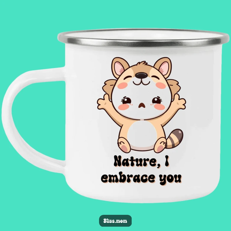 Funny Open Arms Animal Camping Mug: Embrace Adventure with Joy