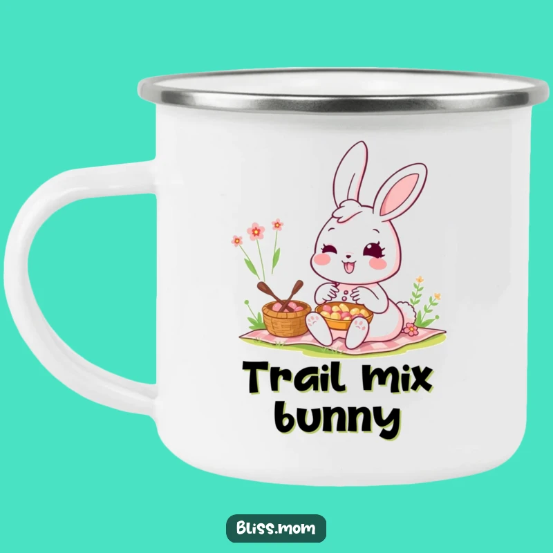 Durable Funny Kawaii Bunny Mom Camping Mug: Radiant Picnic Companion, Great Funny Gift