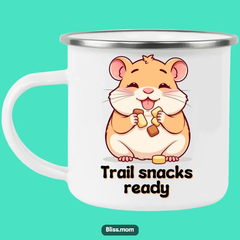 Funny Hamster Mom Camping Mug: Happy Cheek Stuffing - Outdoor Treat Gift