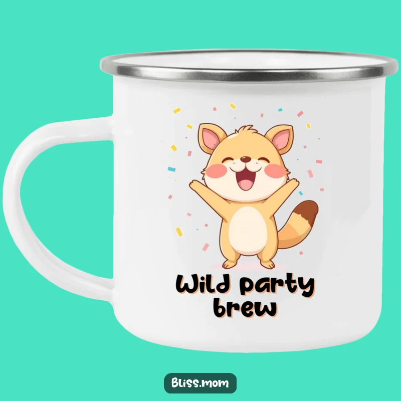 Funny Confetti Animal Camping Mug: Hilarious Celebrations on the Go