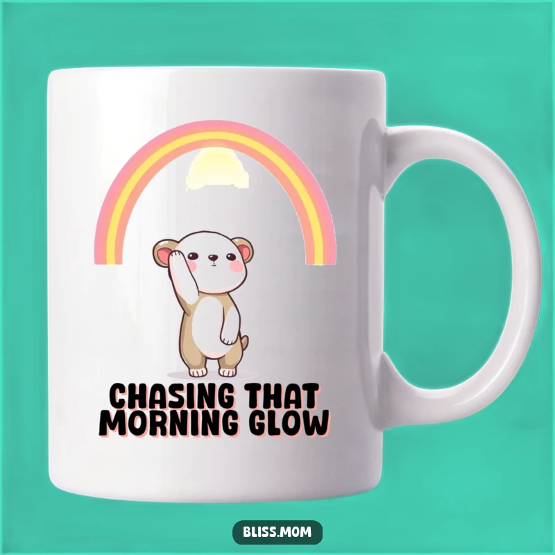 Funny Rainbow Reach Animal Mug: Hopeful Dreams, Perfect Funny Gift for Dreamers