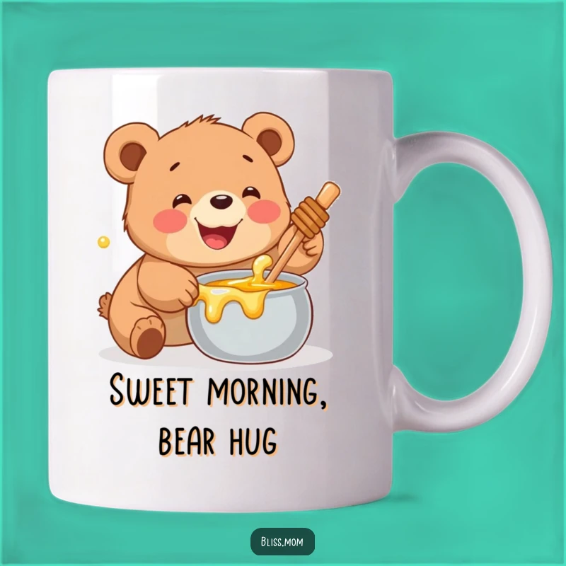 Funny Bear Cub Mug - Honey Delight, Sweet Funny Gift for Nature Lovers