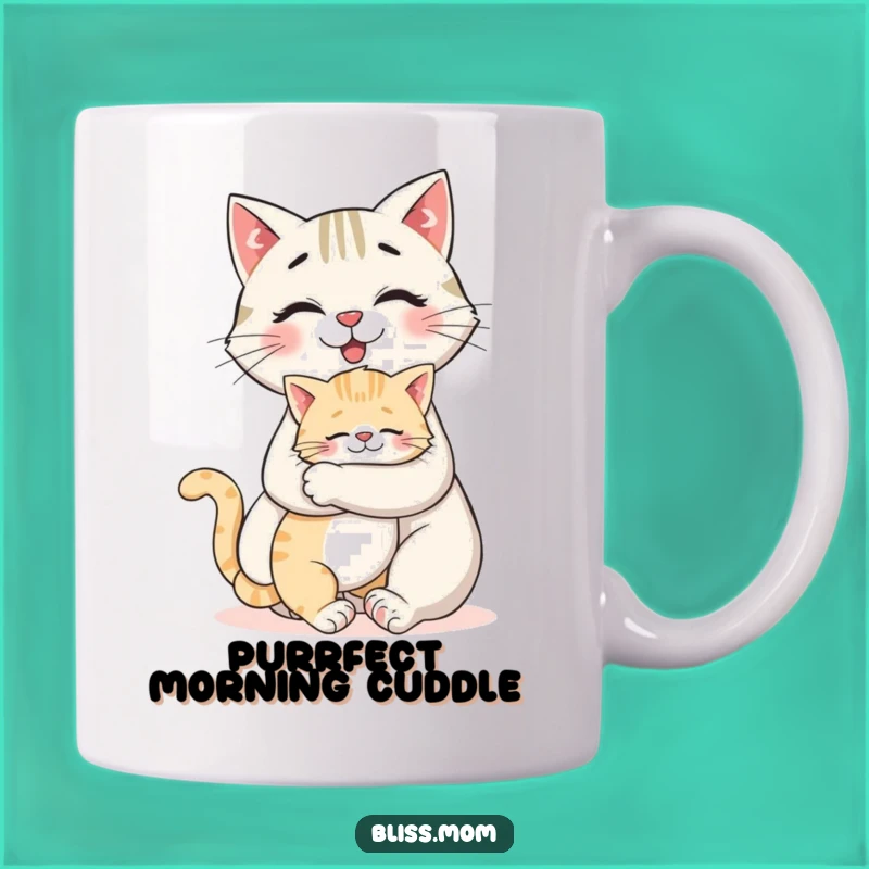 Funny Cat Mom Hug Mug - Purrfectly Adorable Gift for Her