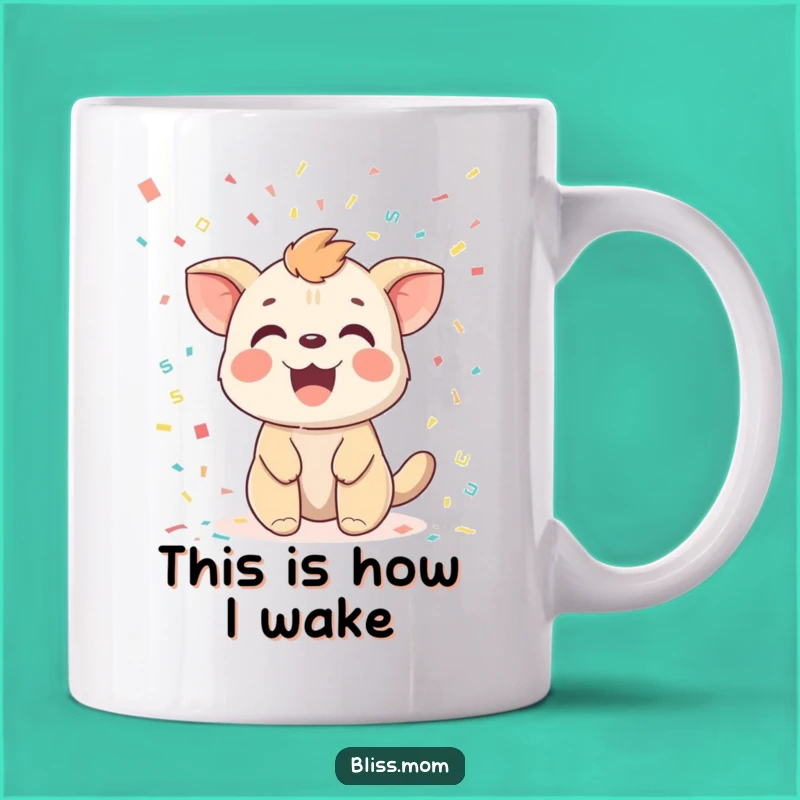 Funny Confetti Animal Mug: A Delighted Creature's Party Gift for Joyful Mornings