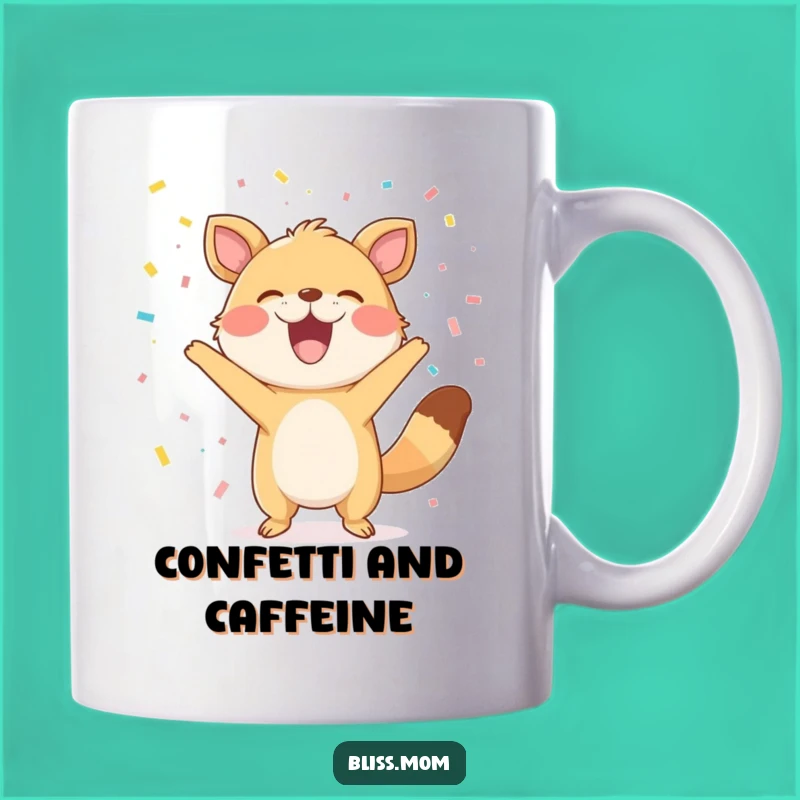 Funny Confetti Animal Mug: A Hilarious Celebration Gift for Any Occasion