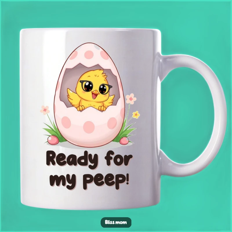 Funny Easter Chick Mom Mug - Peek-a-Boo Delight This Spring!