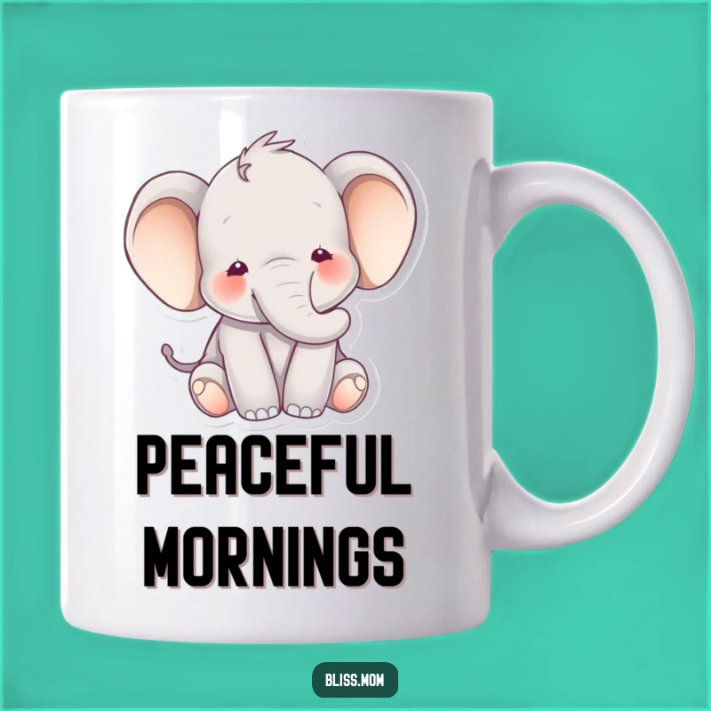 Funny Elephant Peace Mug - Serene Gentle Giant Calm Gift