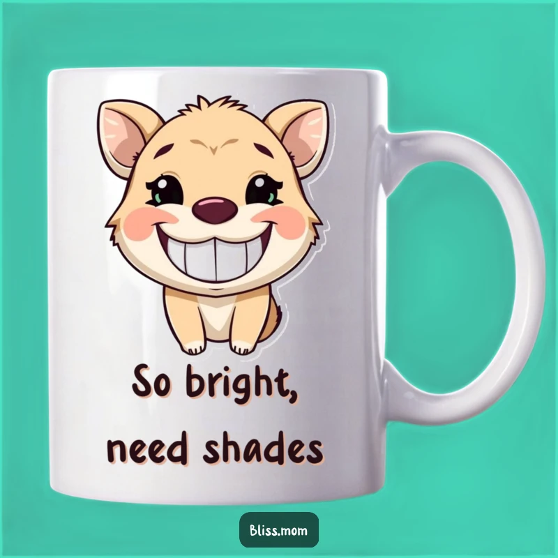 Funny Grinning Animal Mug: Glowing Joyful Beast, Perfect Funny Gift for Happy Souls