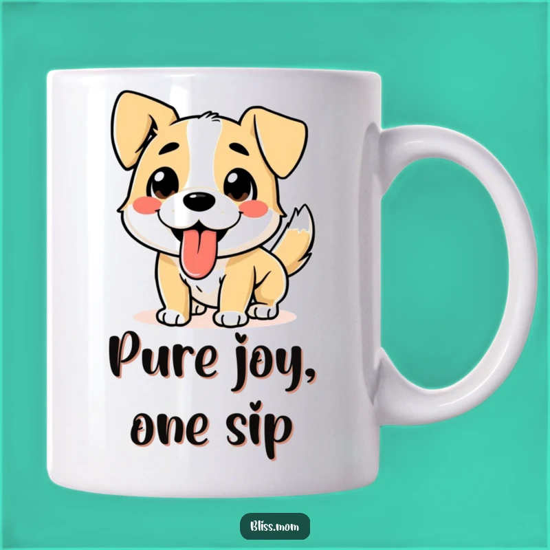 Funny Happy Dog Mug - Tongue Out Wagging Tail, Perfect Funny Gift for Dog Lovers