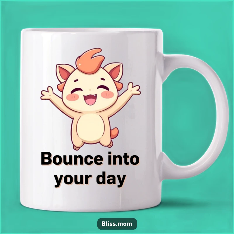 Funny Joyful Creature Mug: Leap for Happiness Daily