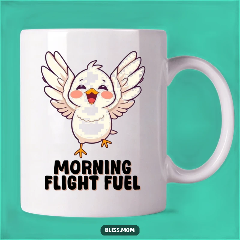 Funny Kawaii Bird Laugh Mug - Joyful Flying Creature Gift