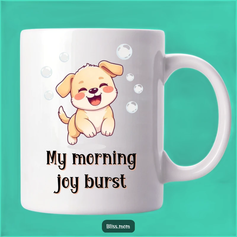 Funny Puppy Bubble Mug: Kawaii Joyful Chase Gift!