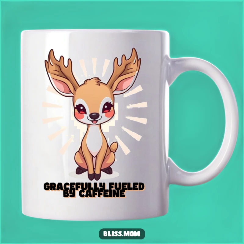 Funny Deer Mom Mug: Radiant Graceful Pose, Perfect Gift for Happy Moms
