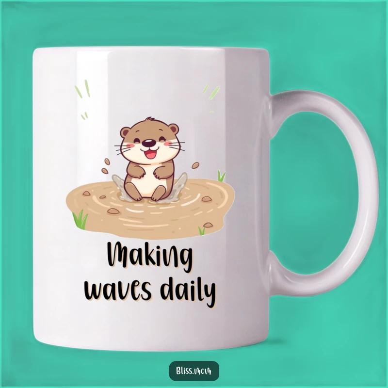 Funny Otter Slide Mug - Playful Water Animal Gift