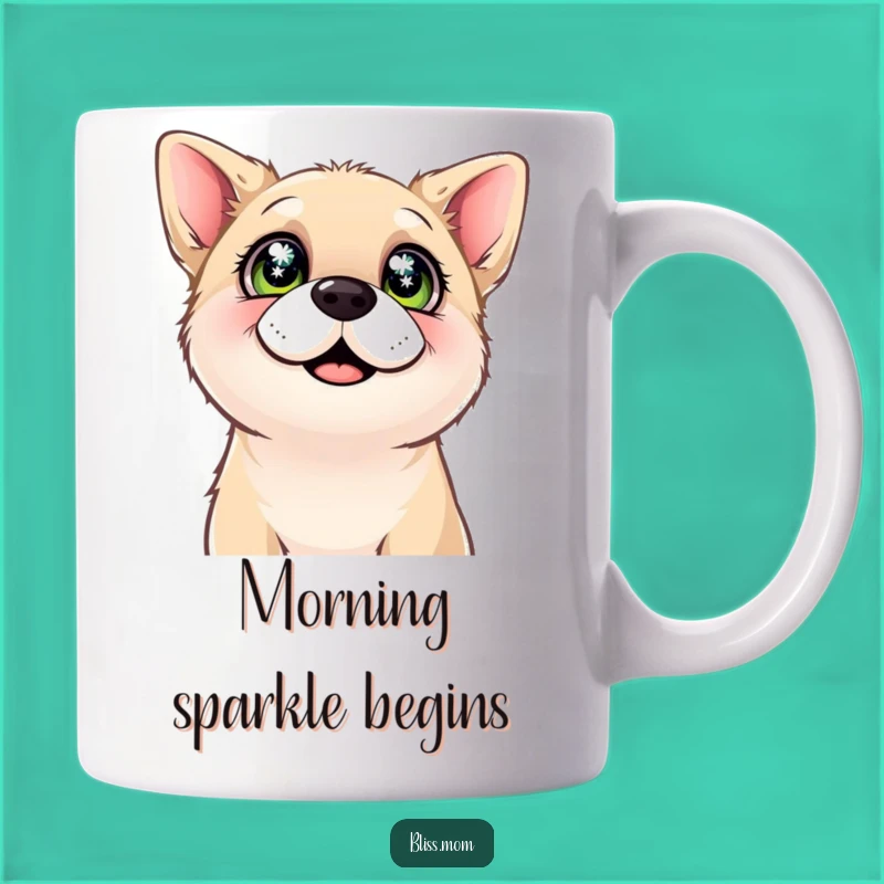 Funny Dog Love Mug: Content Canine with Sparkle Gift for Pet Owners