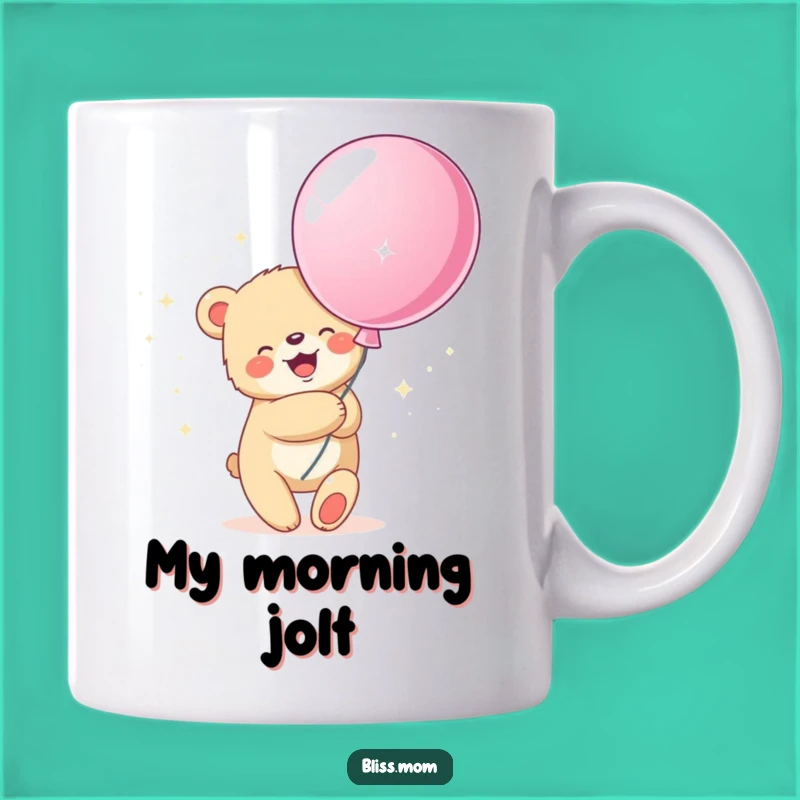 Funny Bear Hugging Balloon Mug: Embrace Joyful Moments, Perfect Gift!