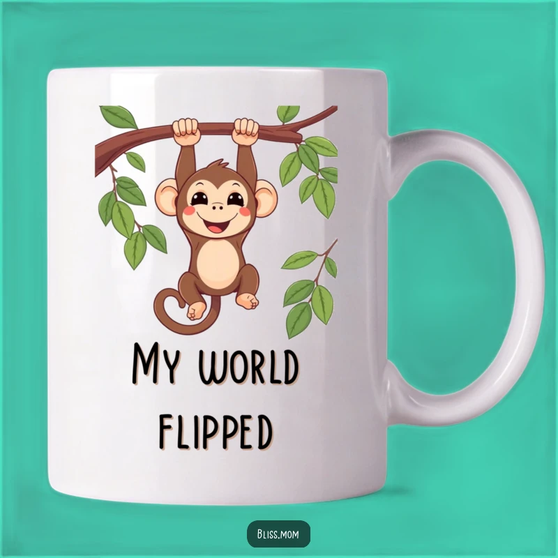 Funny Kawaii Monkey Upside Down Mug: Whimsical Primate Gift