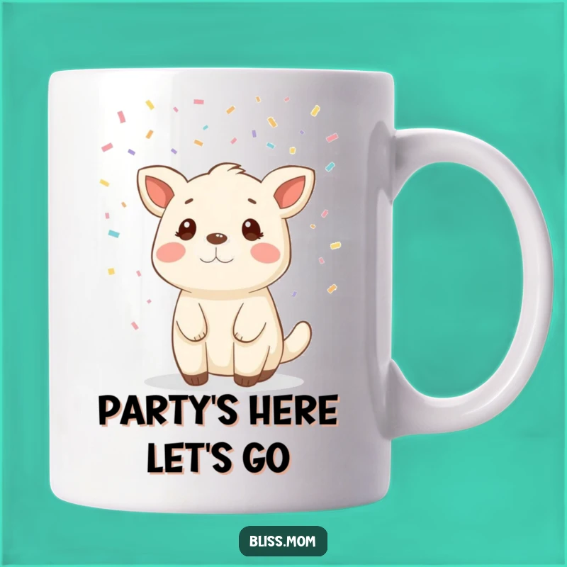 Funny Animal Confetti Celebration Mug, Perfect Joyful Gift for Any Occasion