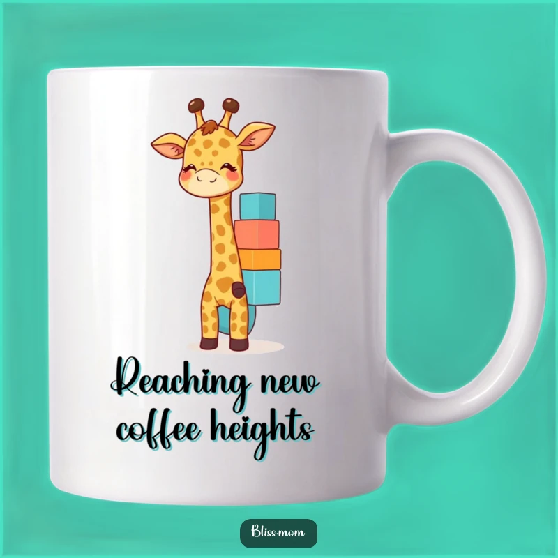 Funny Giraffe Mom Mug: Giggles & Blocks, Playful Balance, Perfect Gift