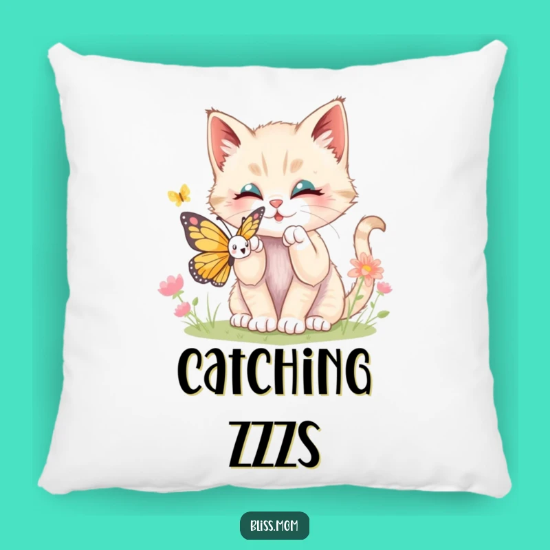Soft Funny Kawaii Kitten Butterfly Pillow: Cute Decorative Cushion Gift