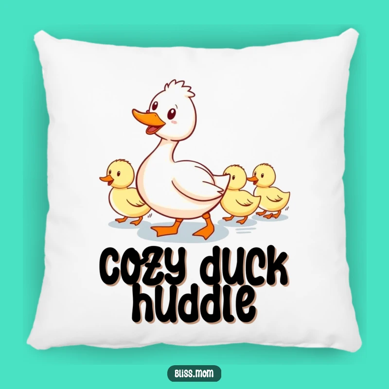 Funny Mama Duck Pillow: Waddling Ducklings Follow - Cozy Comfort Gift