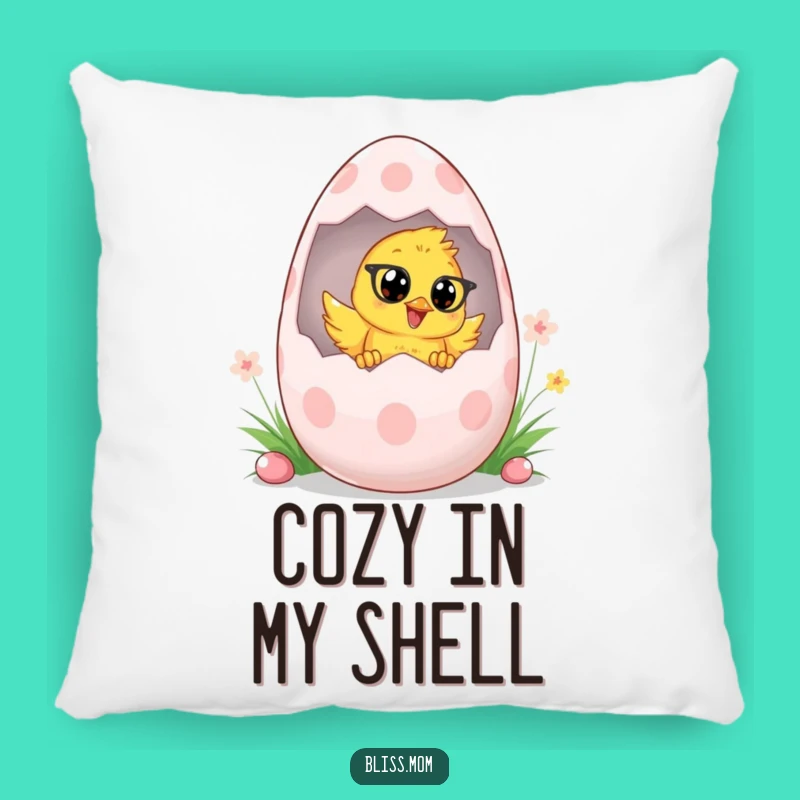Cute Funny Chick Mom Pillow - Easter Comfort & Playful Charm