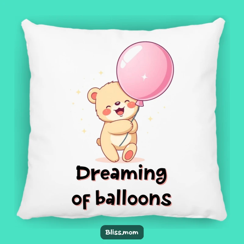 Funny Bear Cub Balloon Hug Pillow: Cozy Cuddles & Cheerful Comfort!