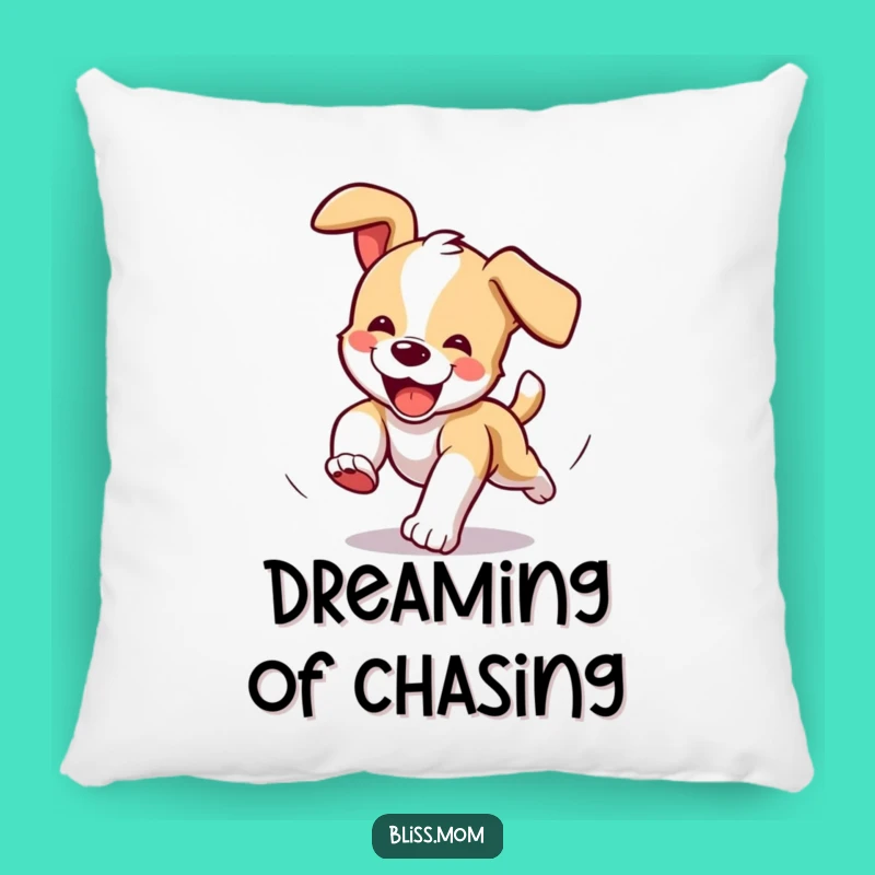 Funny Puppy Tail Chaser Pillow: Cozy Comfort and Laughter